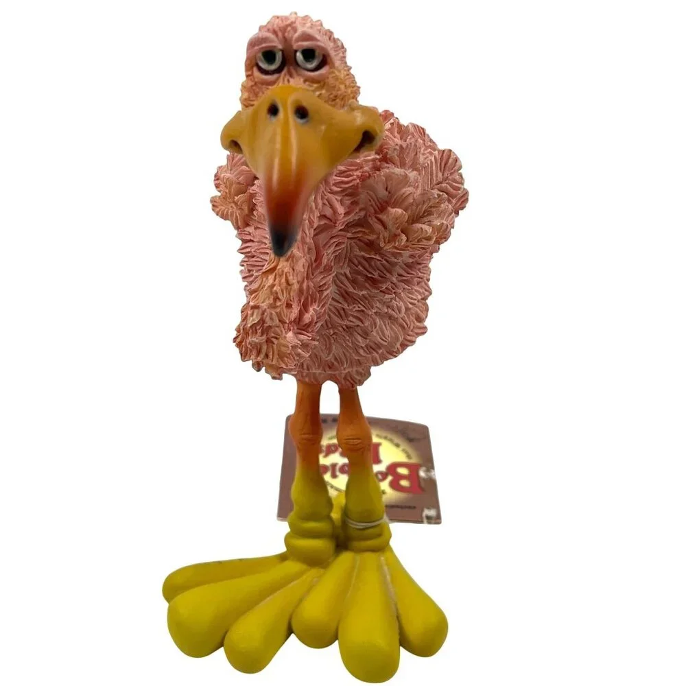 Vintage Pink Flamingo Bird Elizabeth 6.5" Bobblehead Tropical Funny Collectible - Picture 9 of 11